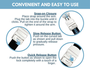 ROLSELEY Medical Wipeable Silicone Tourniquet - Durable, Reusable, Latex-free